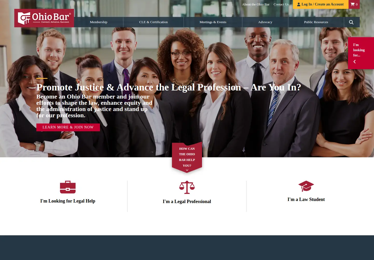 Screenshot of ohiobar.org