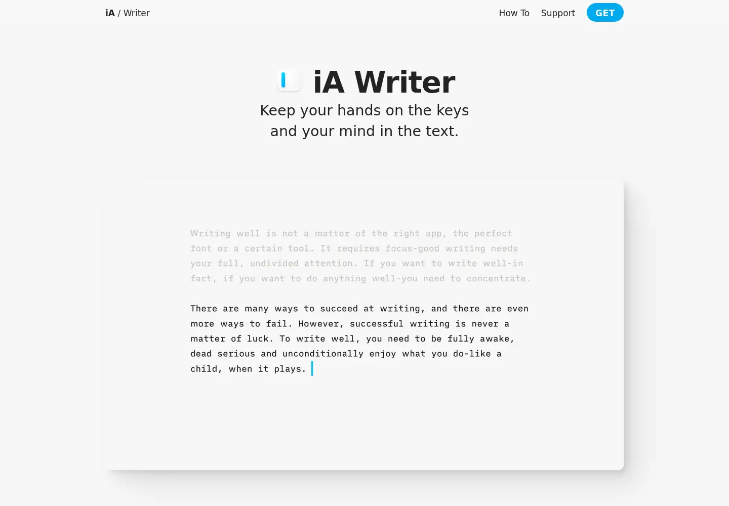 Screenshot of iawriter.com