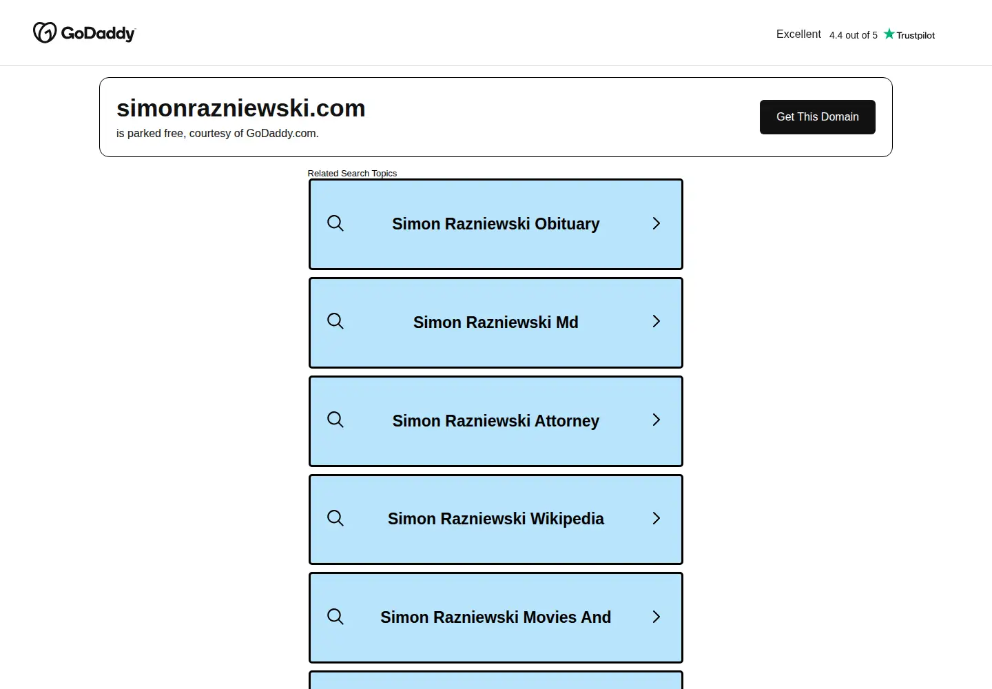 Screenshot of simonrazniewski.com