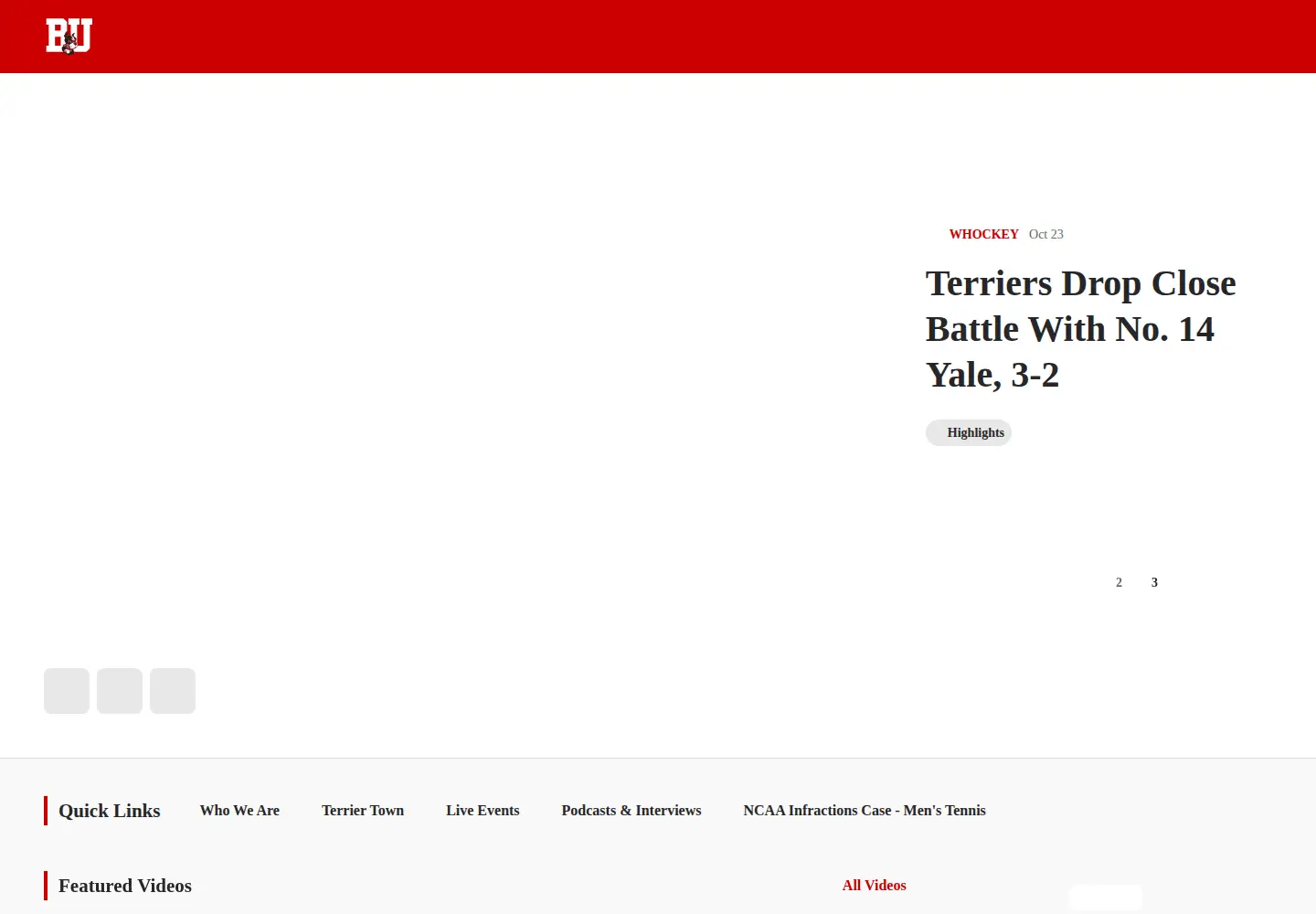 Captured homepage of goterriers.com in the current scan