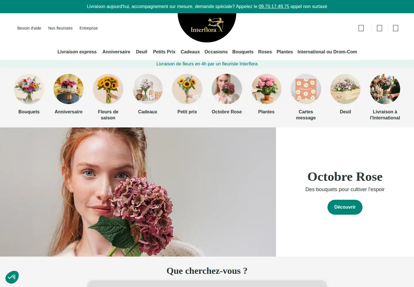 Screenshot of interflora.fr