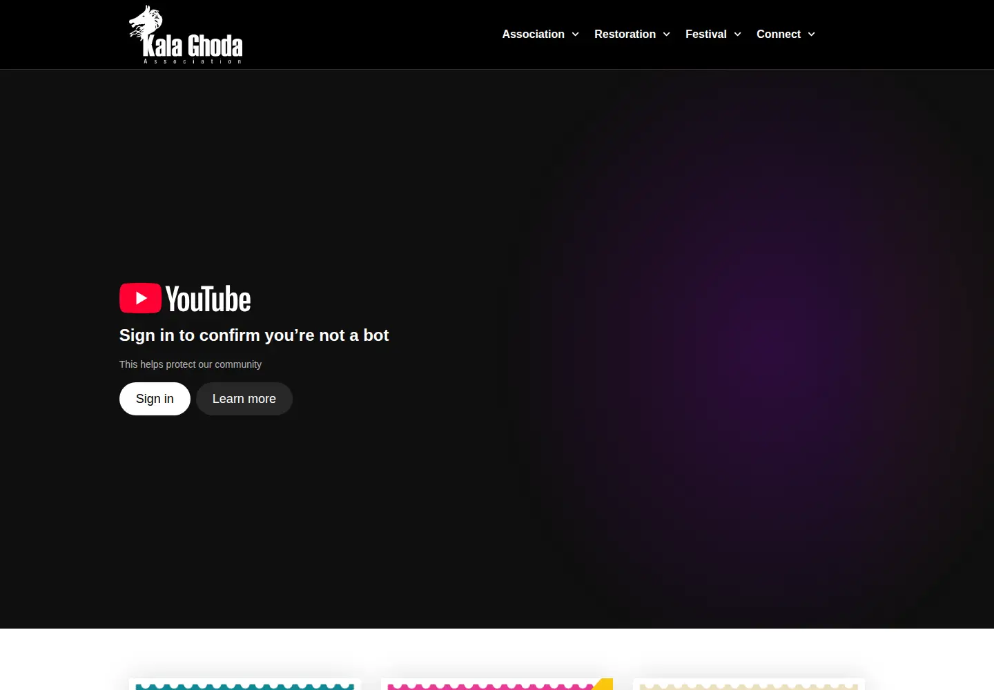 Screenshot of kalaghodaassociation.com
