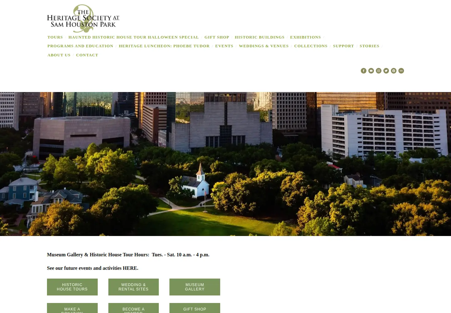 Captured homepage of heritagesociety.org in the current scan