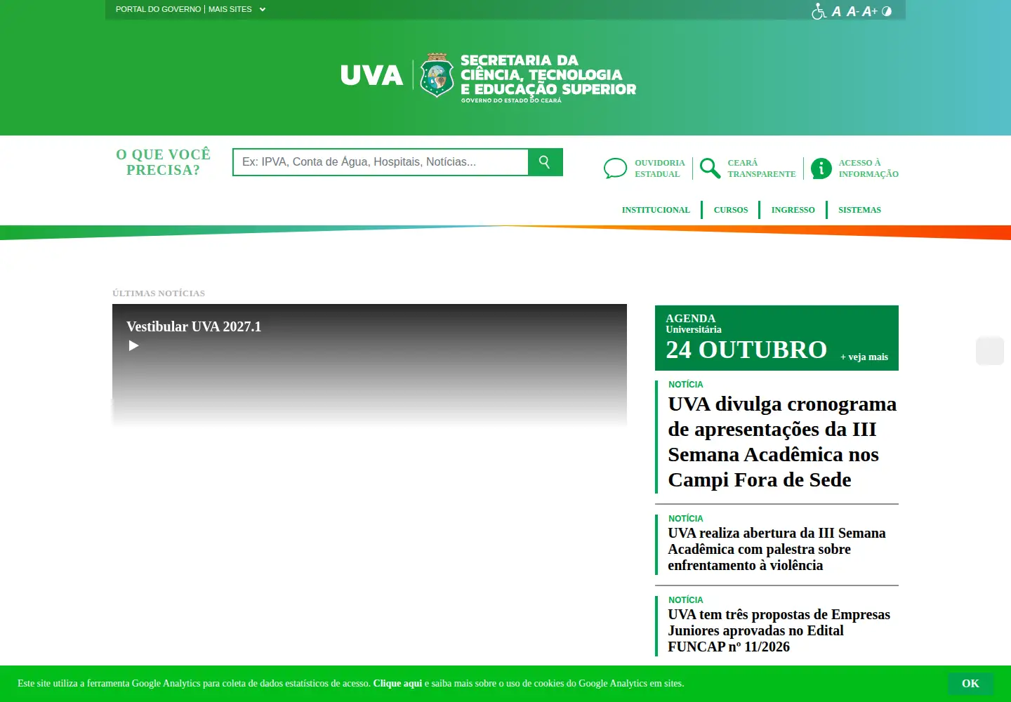 Screenshot of uvanet.br