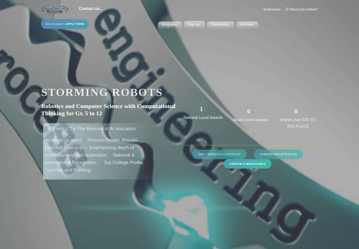 Screenshot of stormingrobots.com