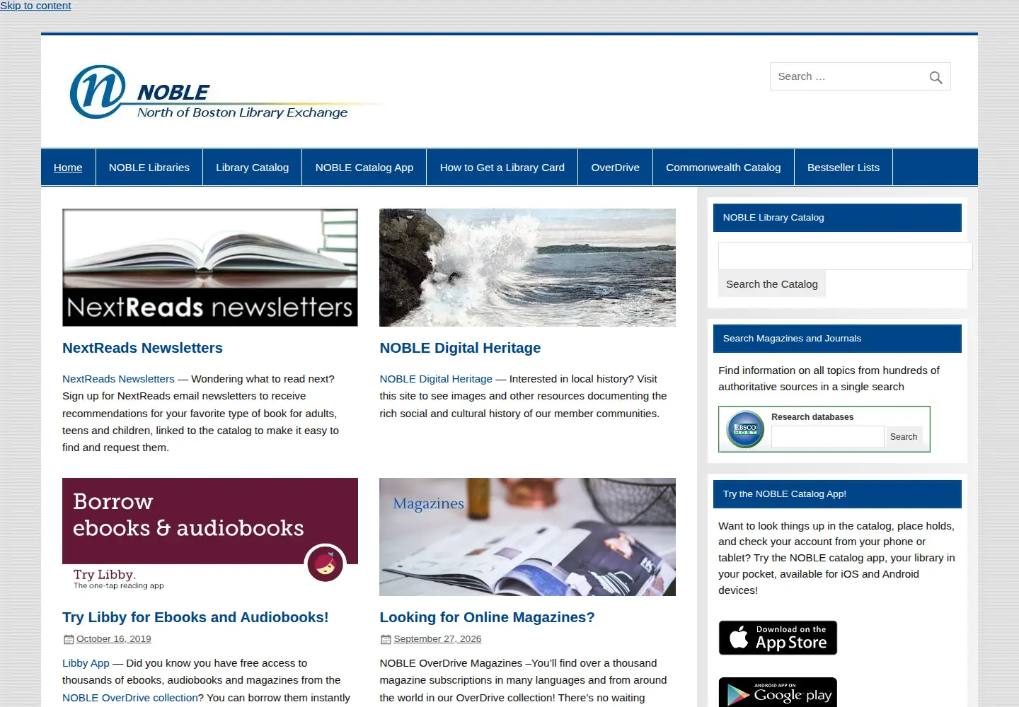 Screenshot of noblenet.org