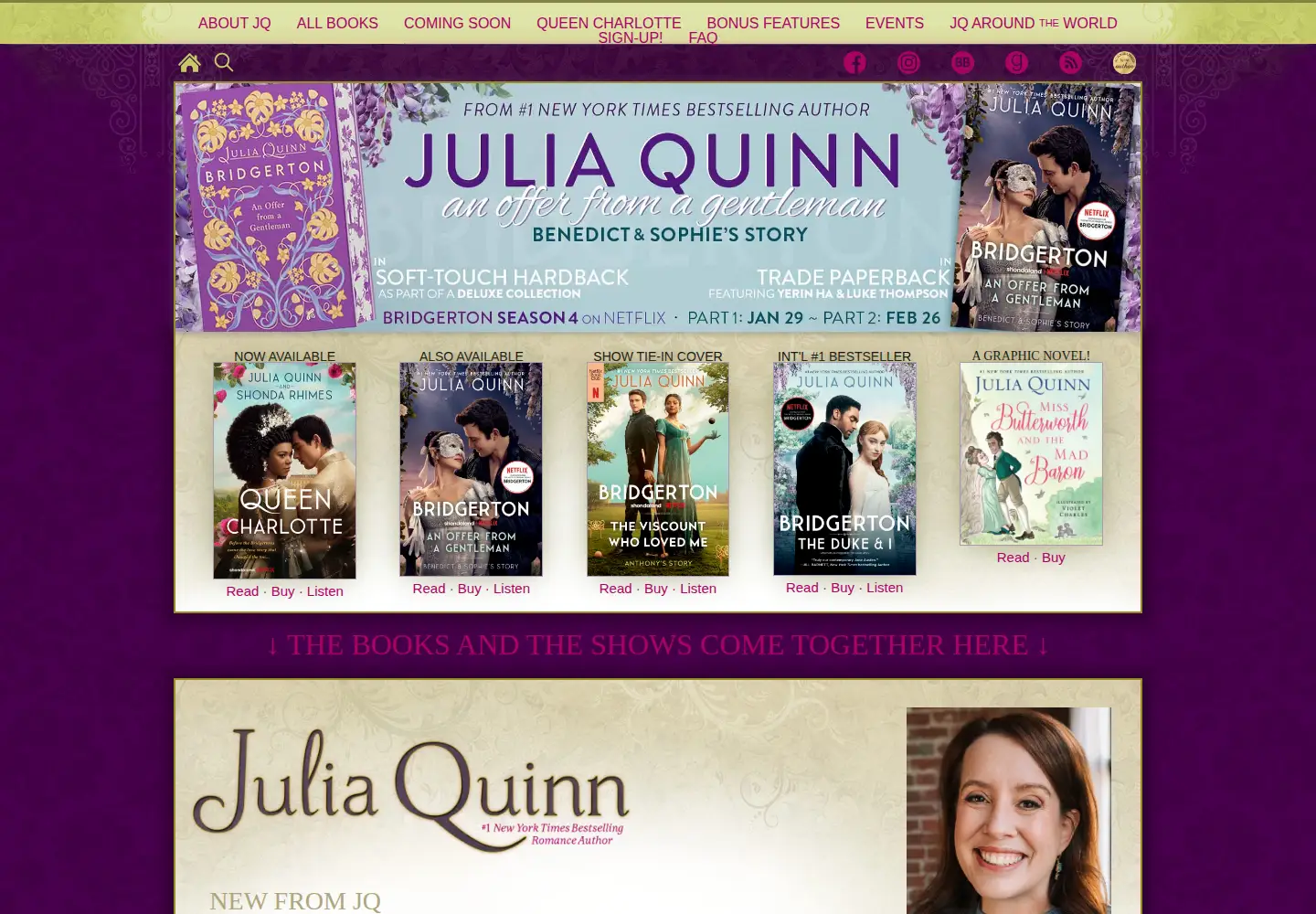 Screenshot of juliaquinn.com