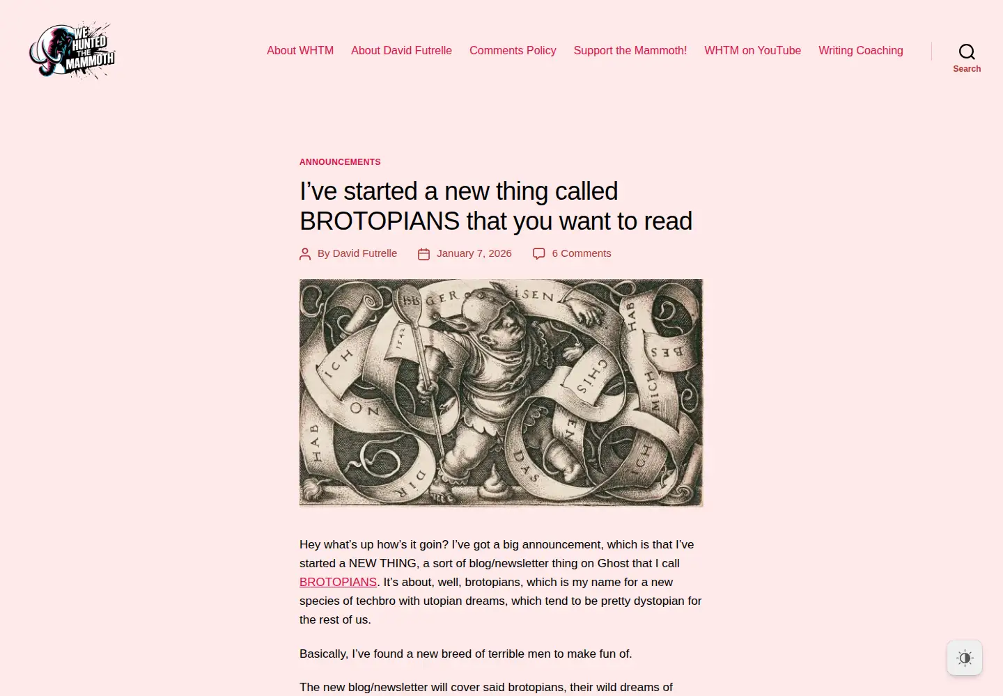 Screenshot of wehuntedthemammoth.com