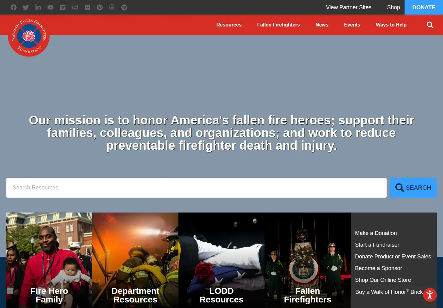 Screenshot of firehero.org
