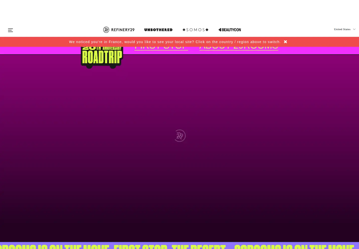 Captured homepage of 29rooms.com in the current scan