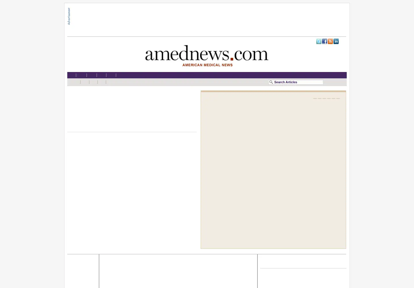 Screenshot of amednews.com