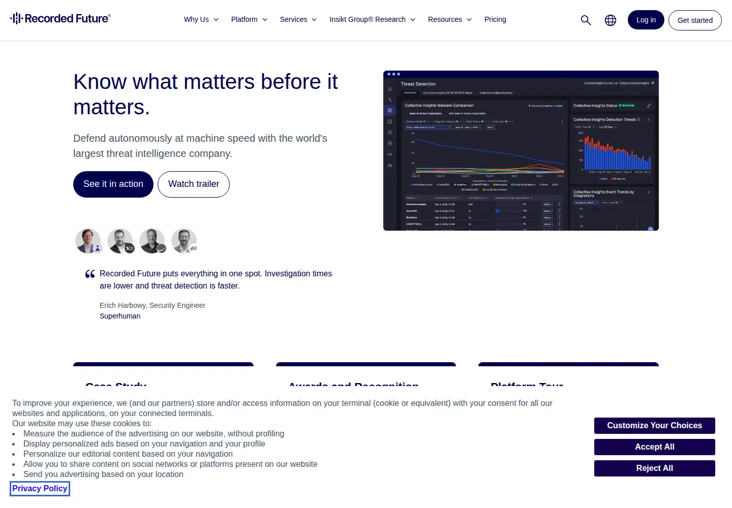 Screenshot of recordedfuture.com