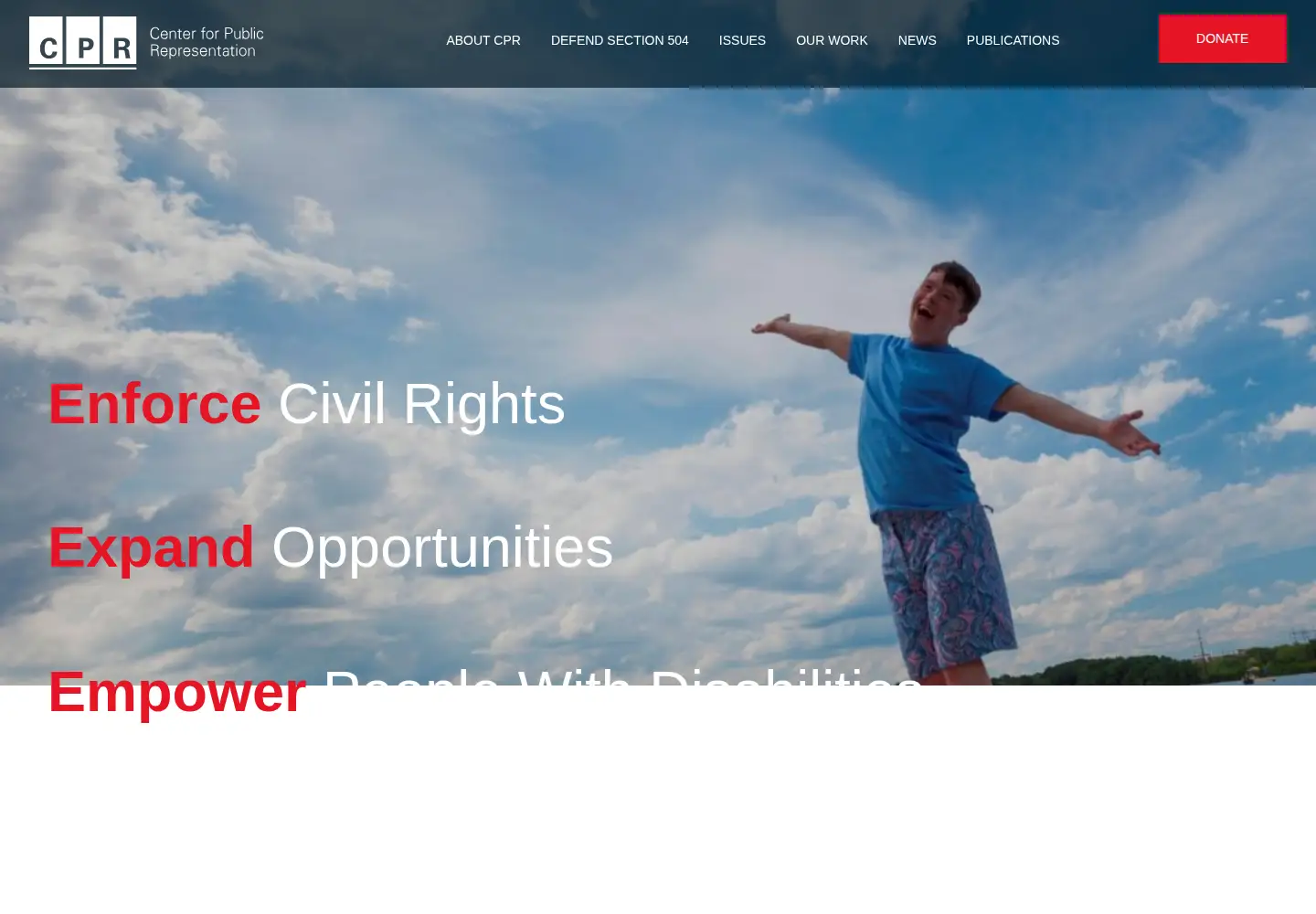 Captured homepage of centerforpublicrep.org in the current scan