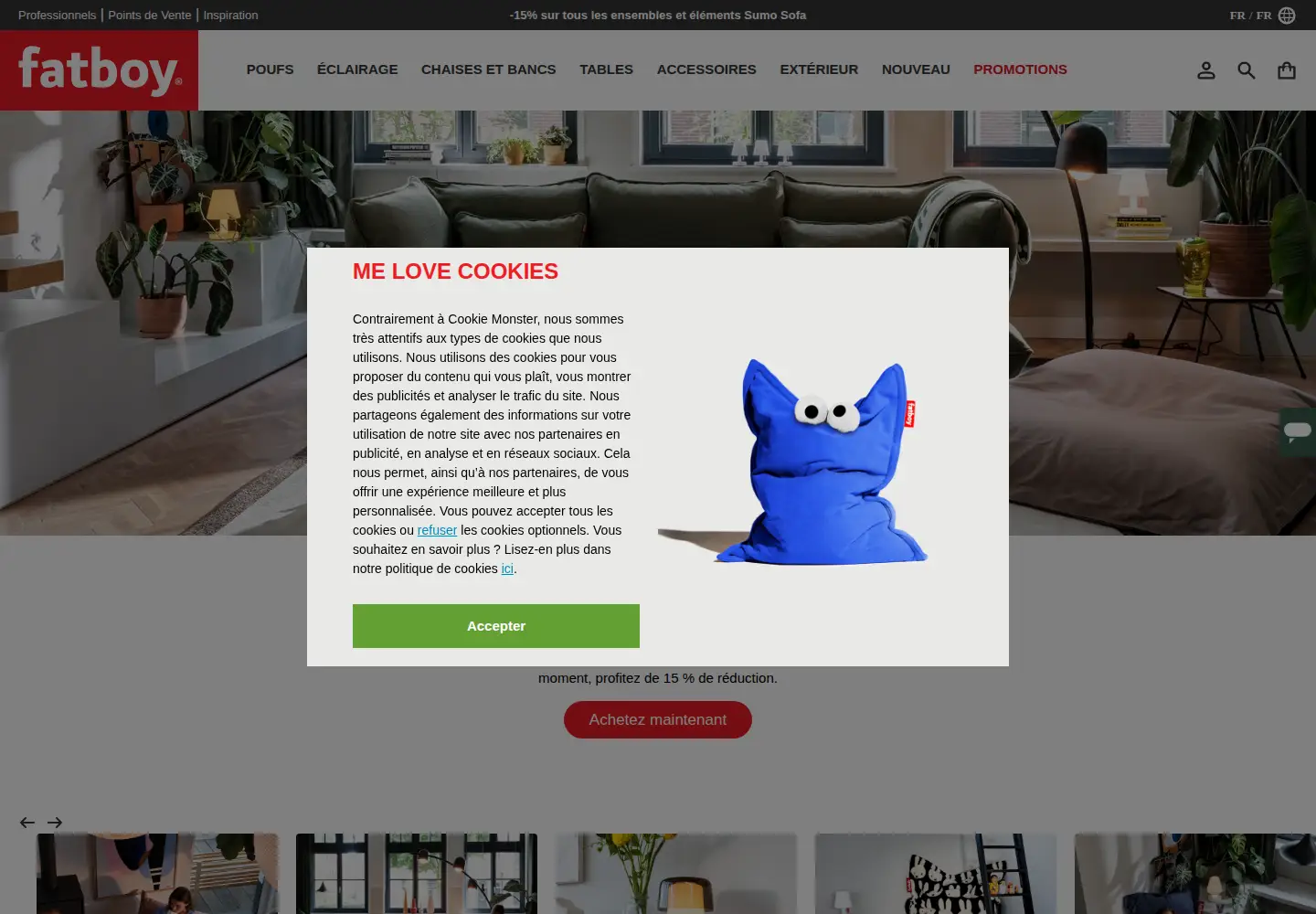 Captured homepage of fatboy.com in the current scan