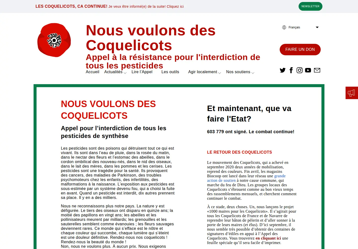 Screenshot of nousvoulonsdescoquelicots.org
