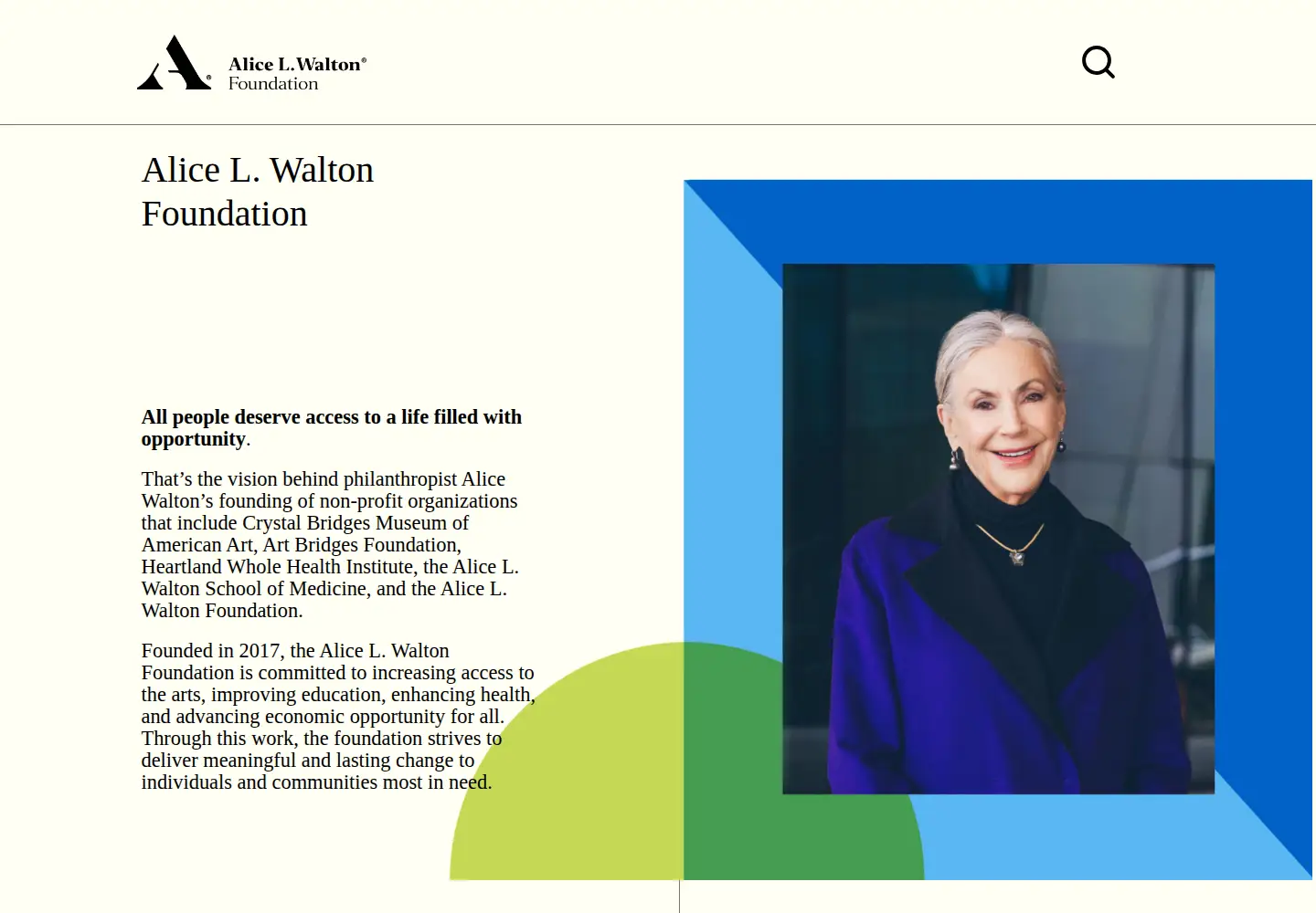 Screenshot of alicewalton.org
