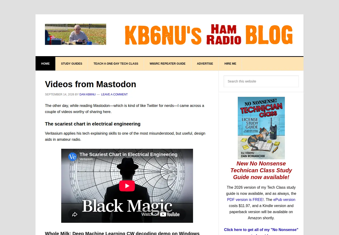 Screenshot of kb6nu.com