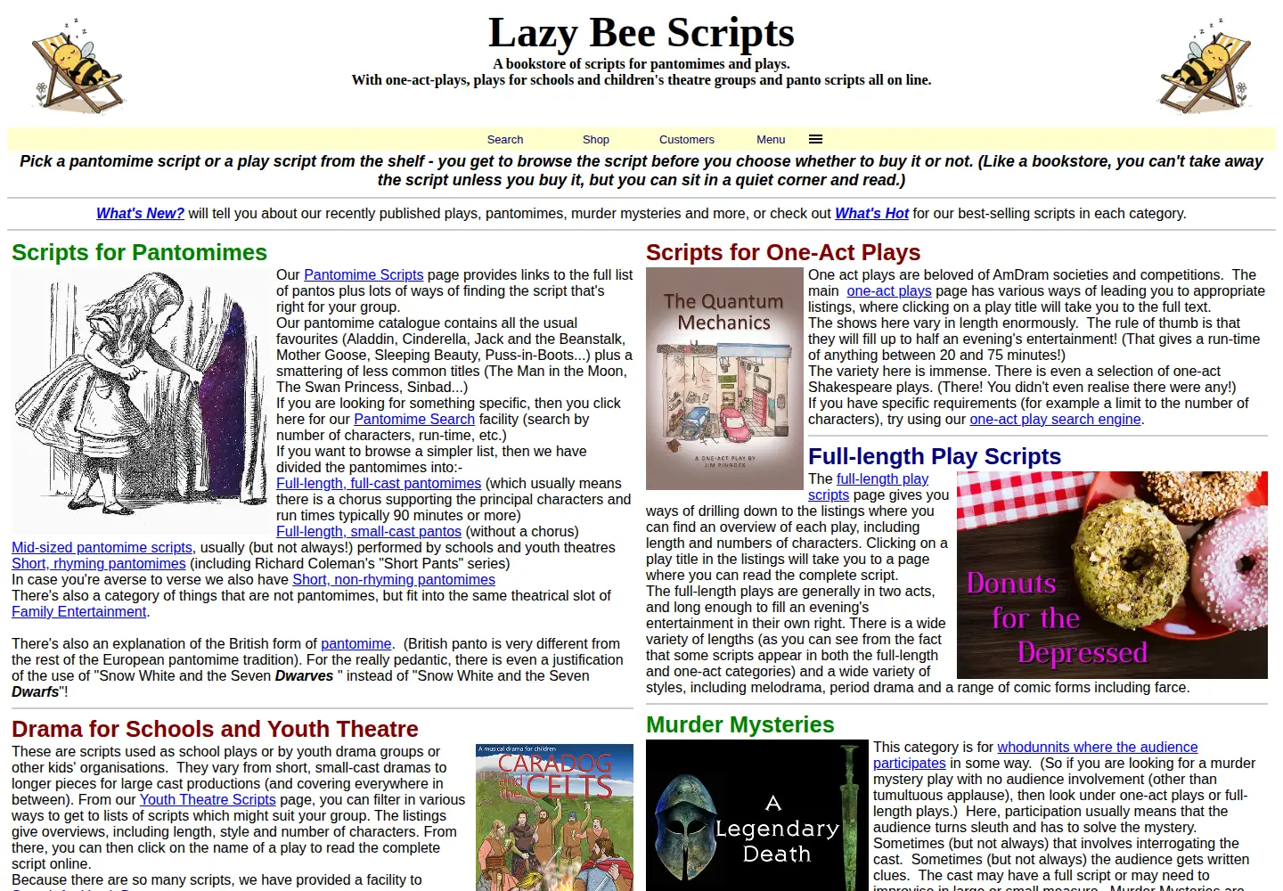 Screenshot of lazybeescripts.co.uk