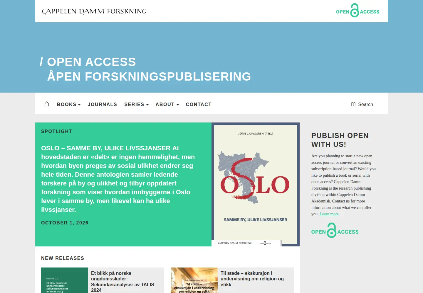 Captured homepage of cdforskning.no in the current scan