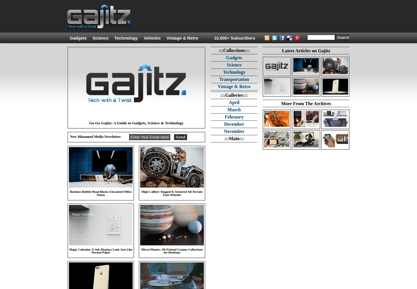 Screenshot of gajitz.com