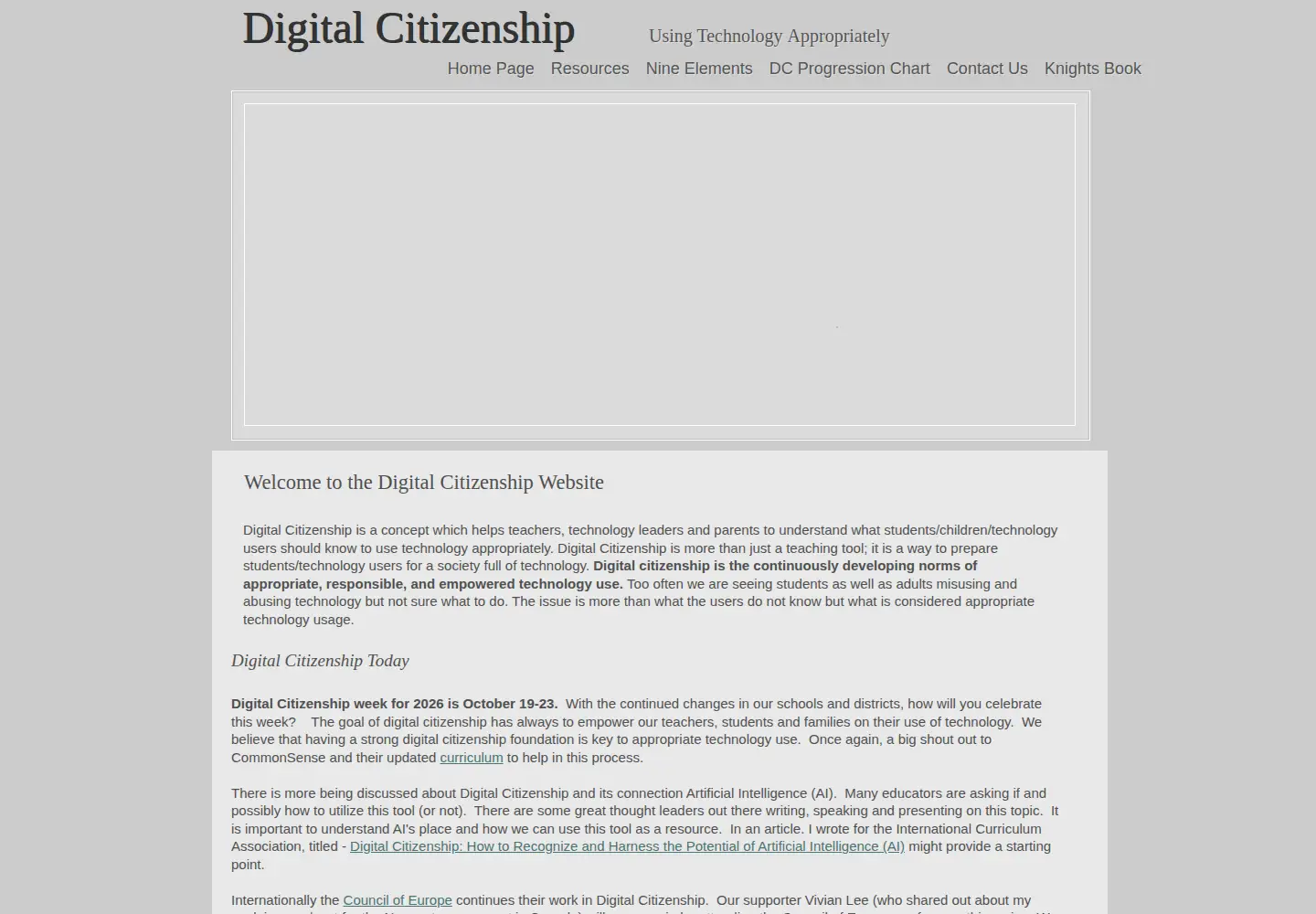 Screenshot of digitalcitizenship.net