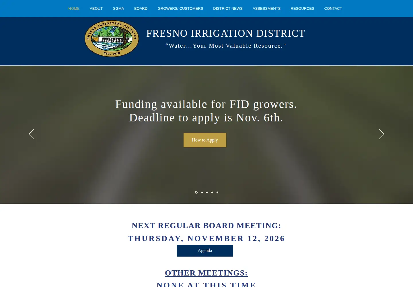 Screenshot of fresnoirrigation.com