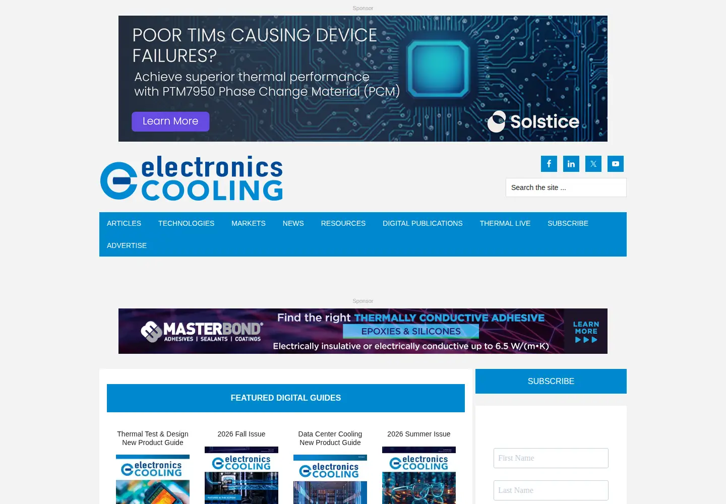Screenshot of electronics-cooling.com