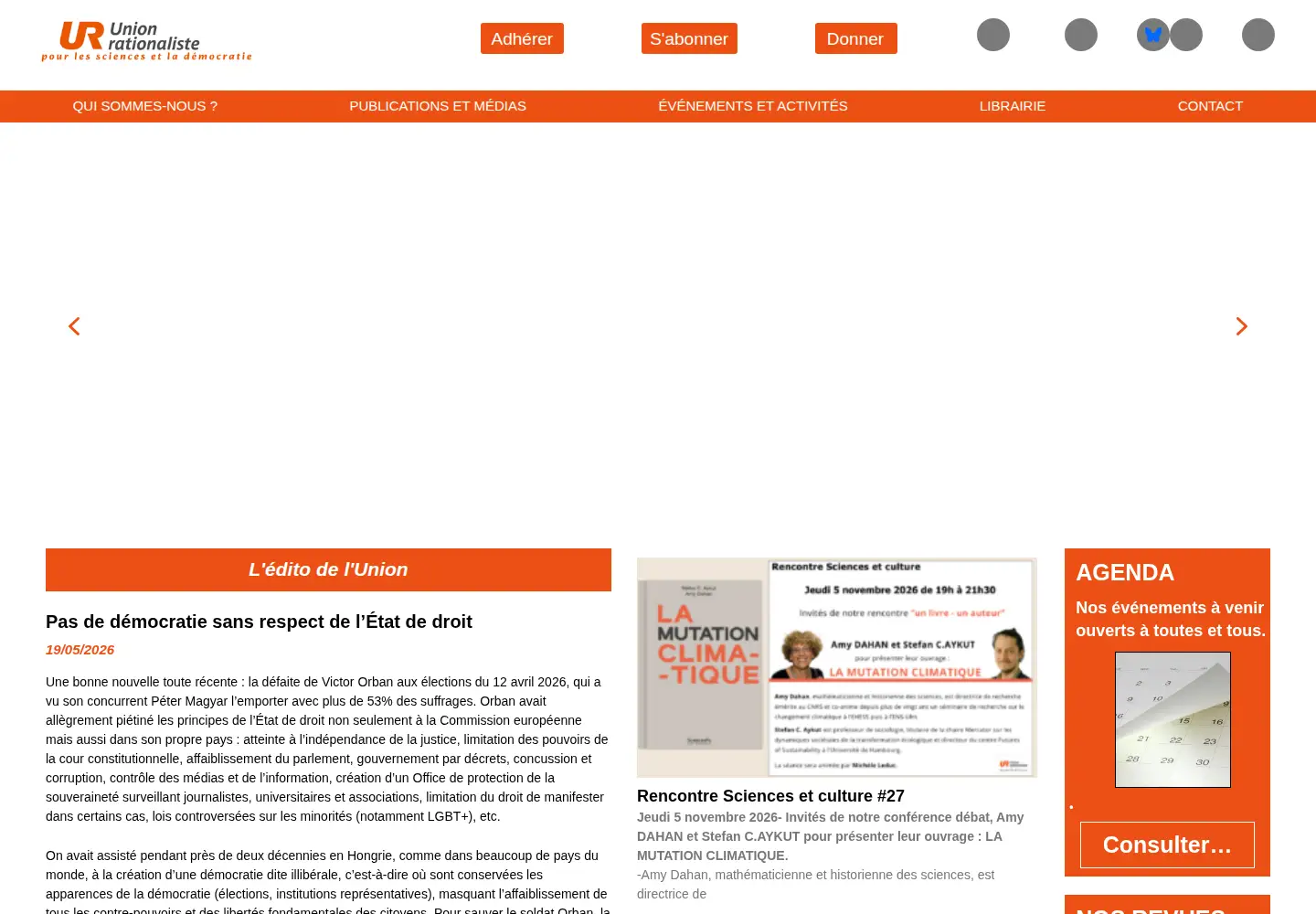 Screenshot of union-rationaliste.org