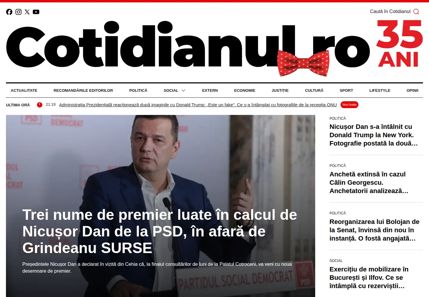 Screenshot of cotidianul.ro