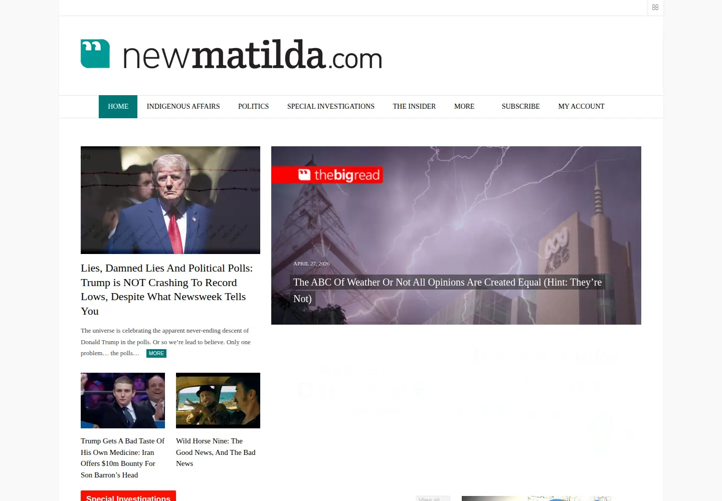 Screenshot of newmatilda.com