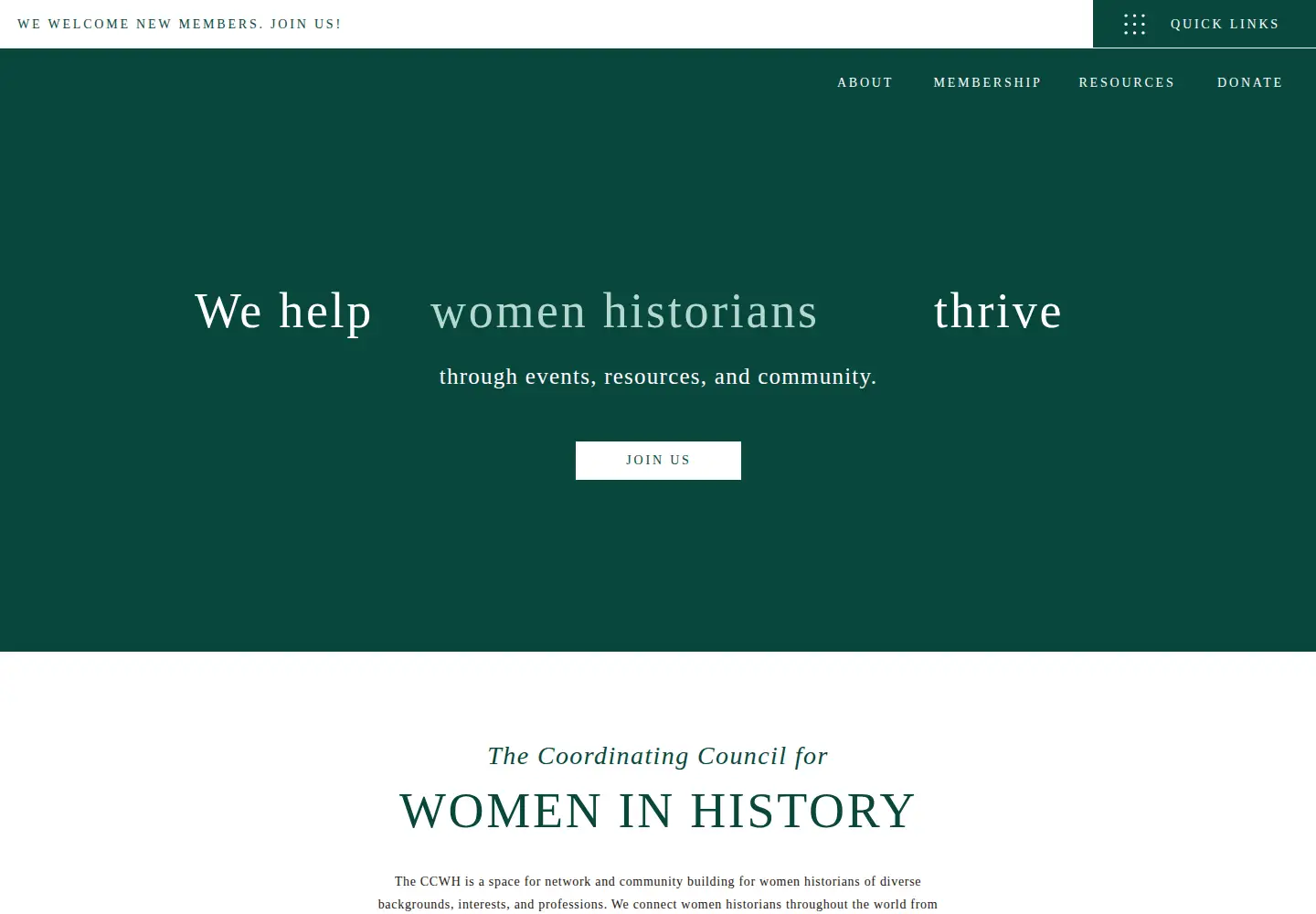 Screenshot of theccwh.org