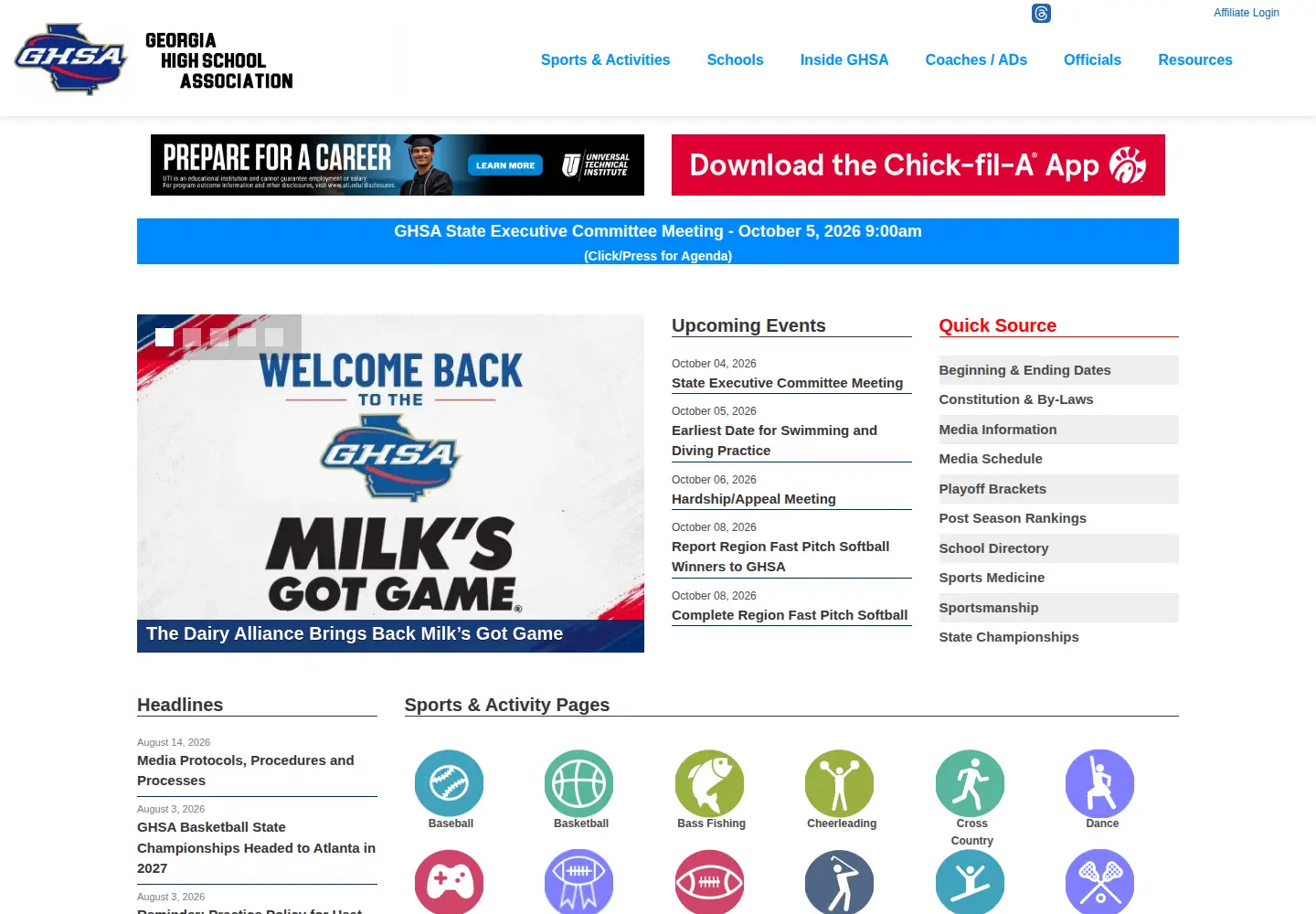 Screenshot of ghsa.net