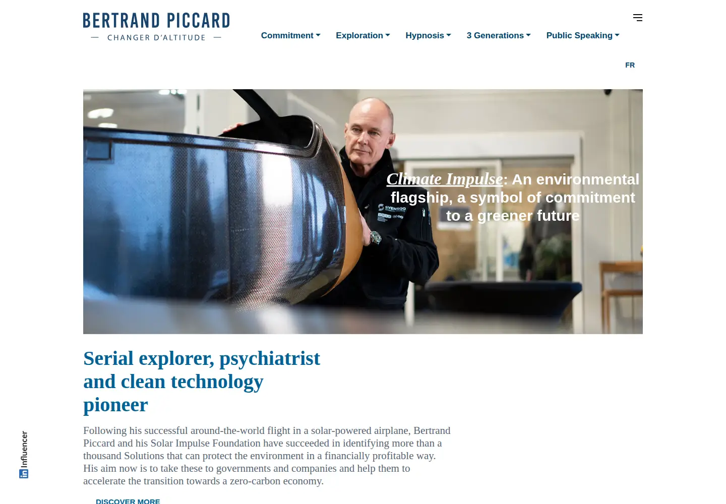 Screenshot of bertrandpiccard.com