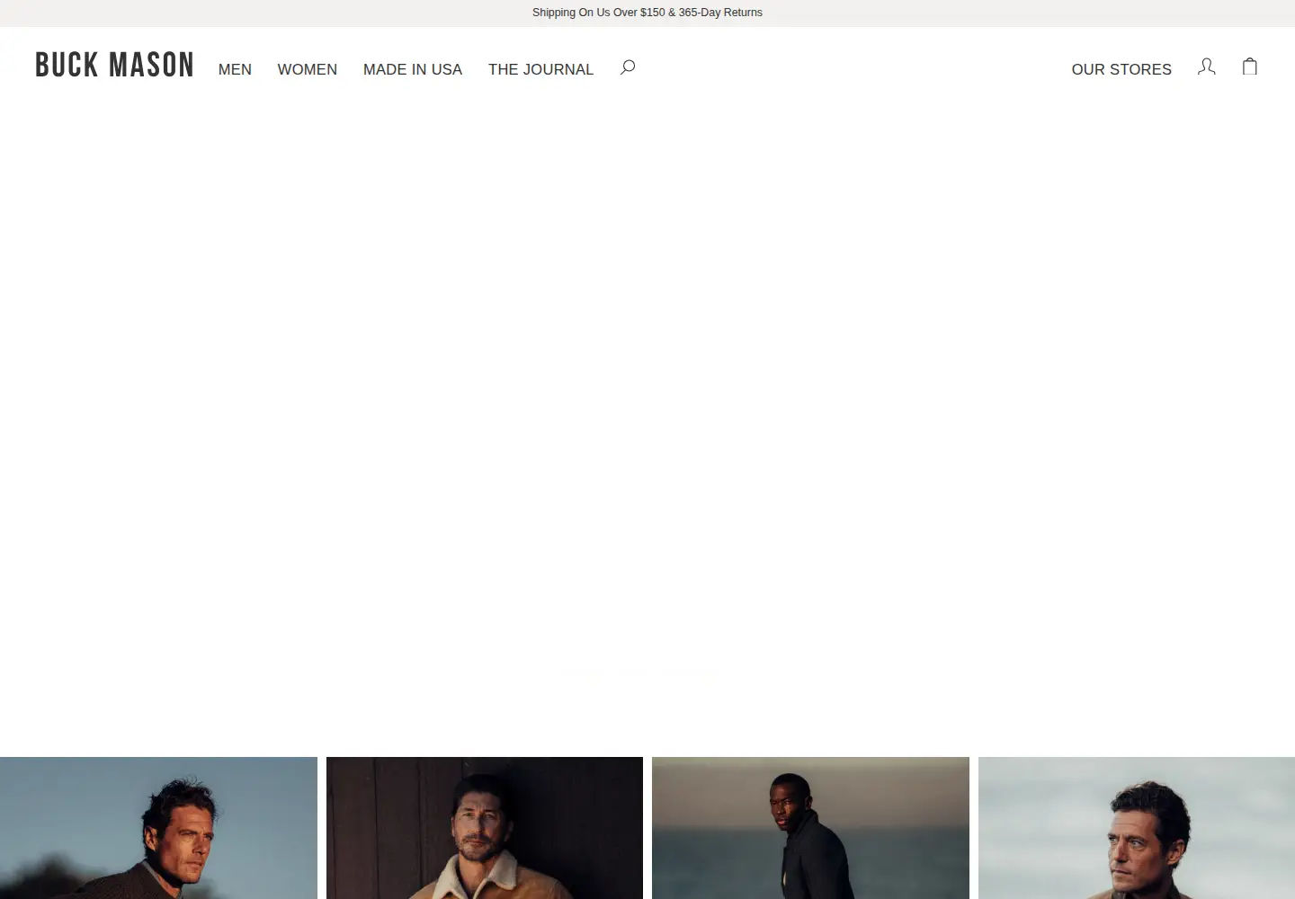 Screenshot of buckmason.com