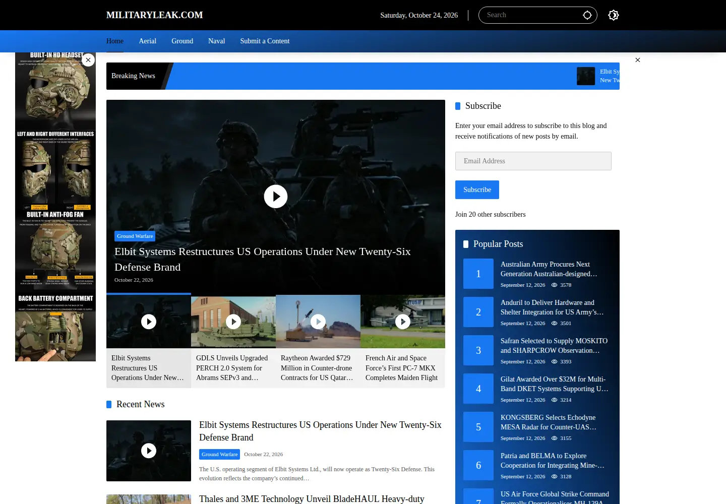 Screenshot of militaryleak.com