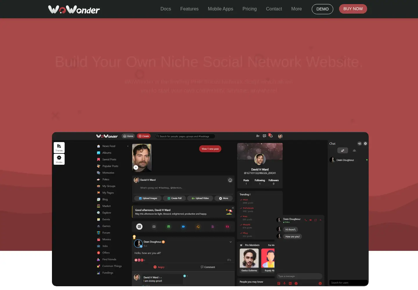 Screenshot of wowonder.com