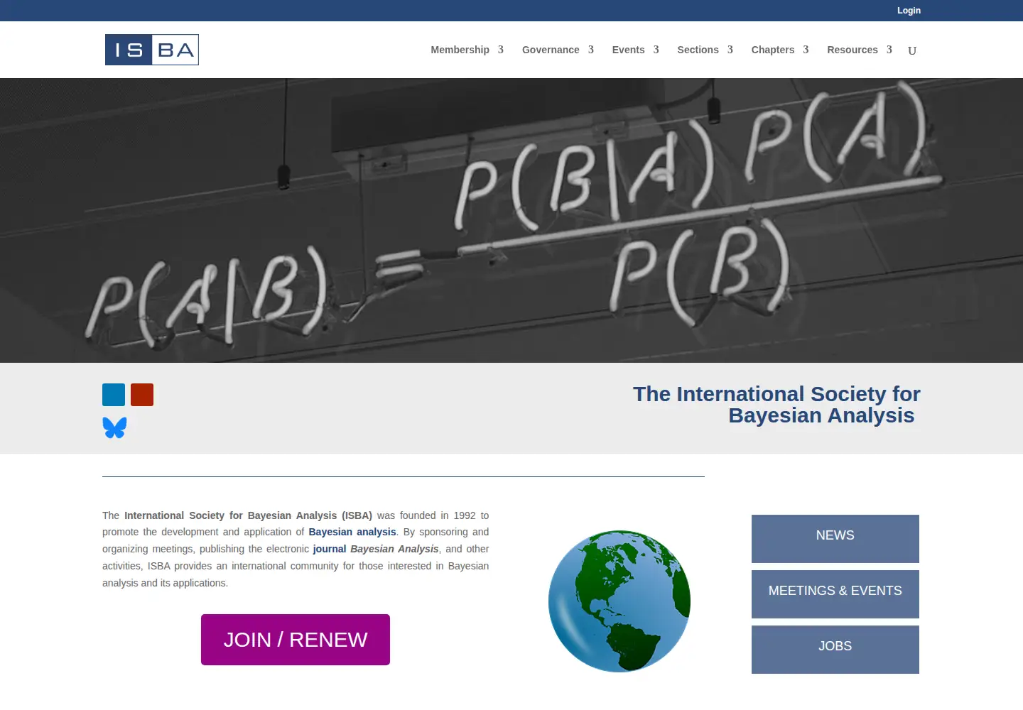Screenshot of bayesian.org