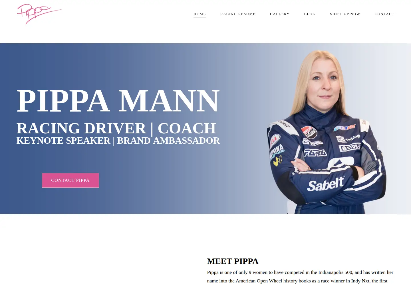Captured homepage of pippamann.com in the current scan