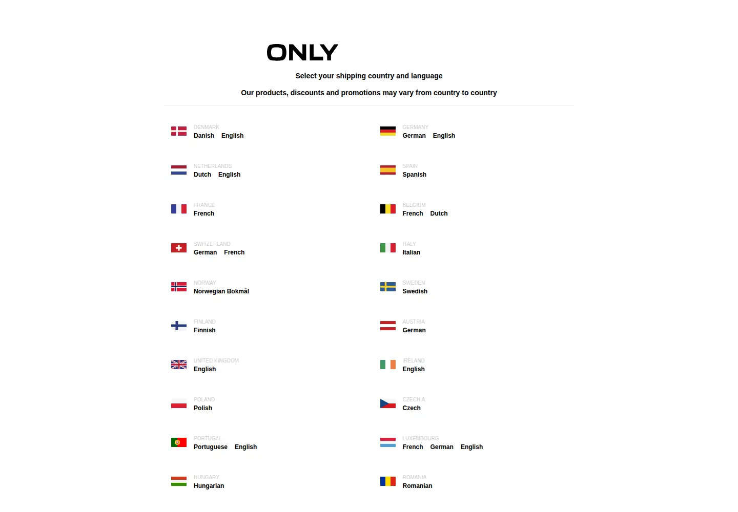 Captured homepage of only.com in the current scan