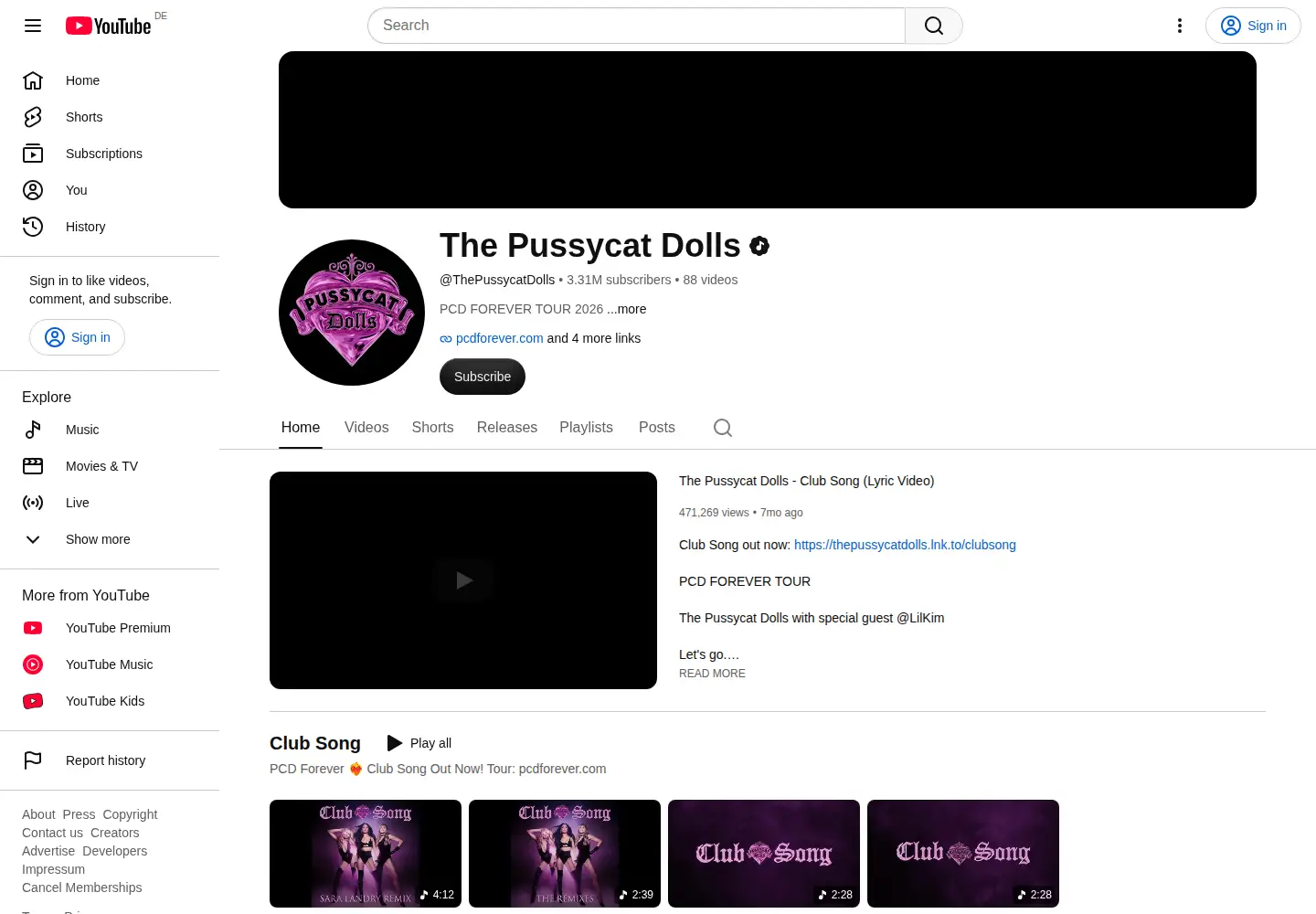 Screenshot of pcdmusic.com