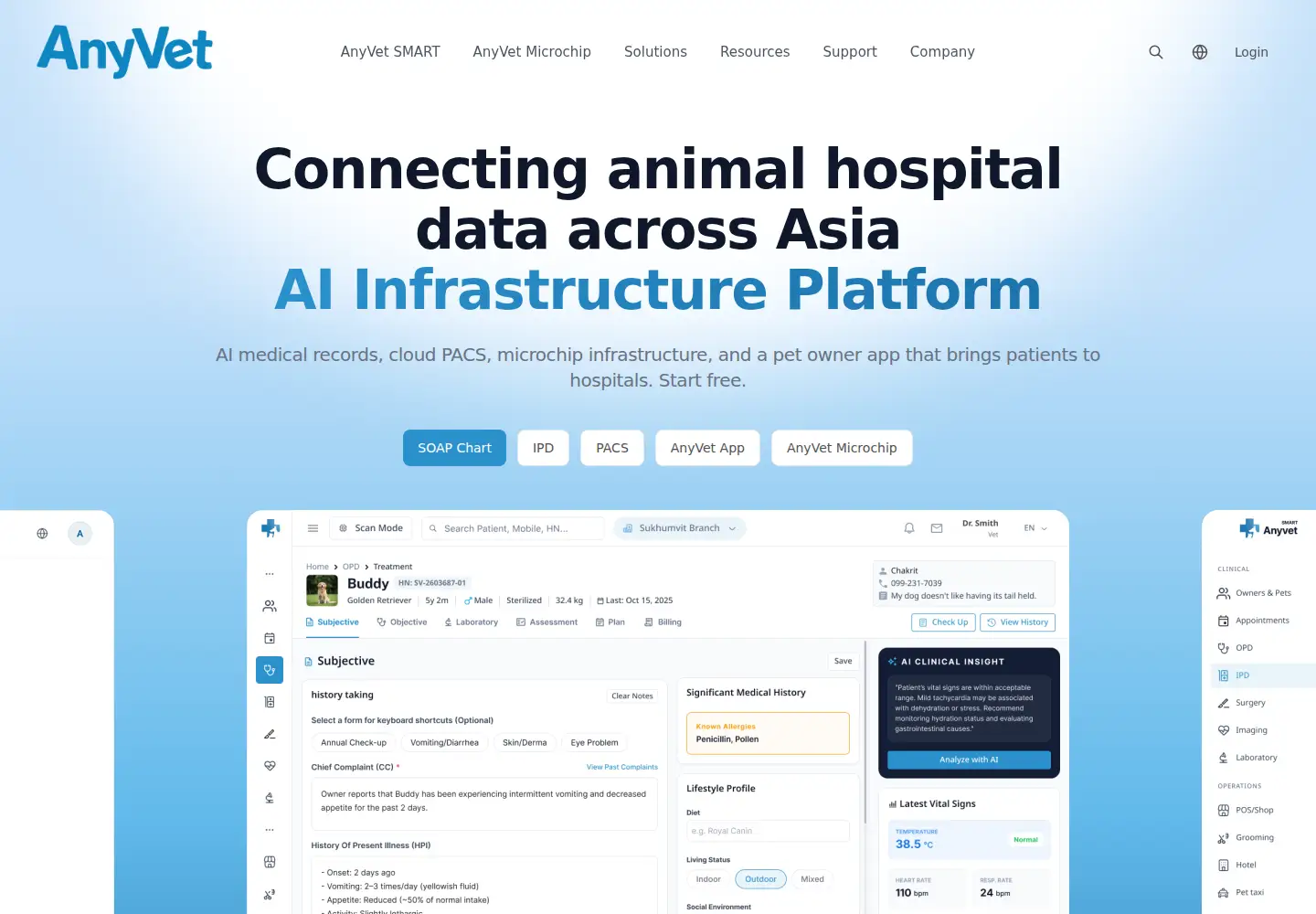 Screenshot of anyvet.ai