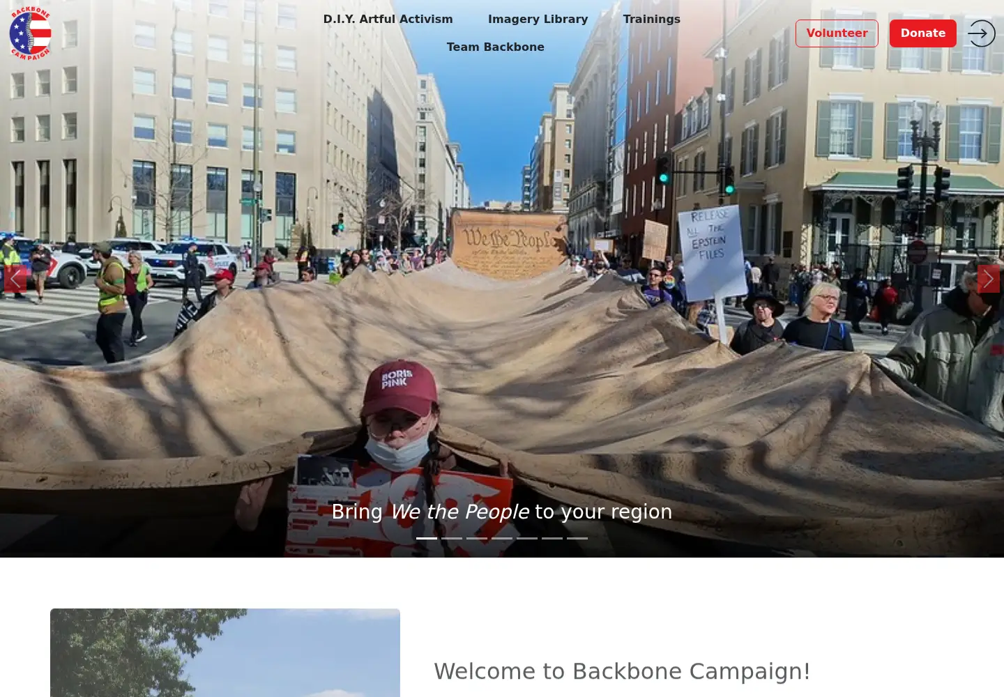 Screenshot of backbonecampaign.org