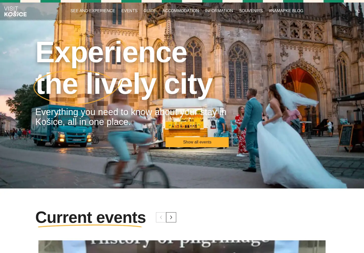 Captured homepage of visitkosice.org in the current scan