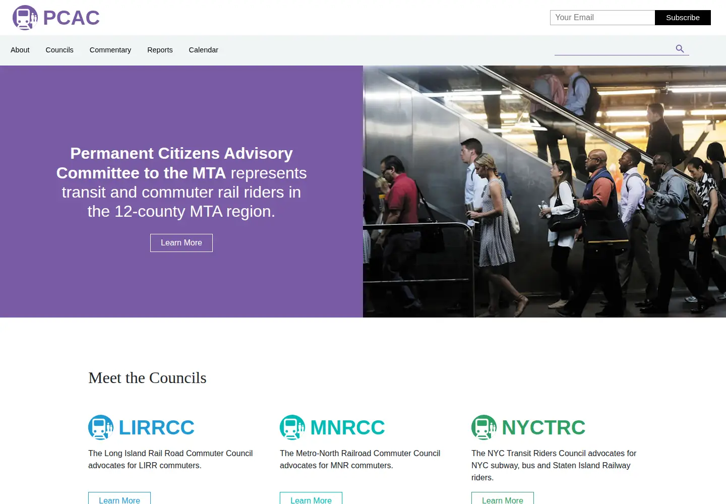 Screenshot of pcac.org