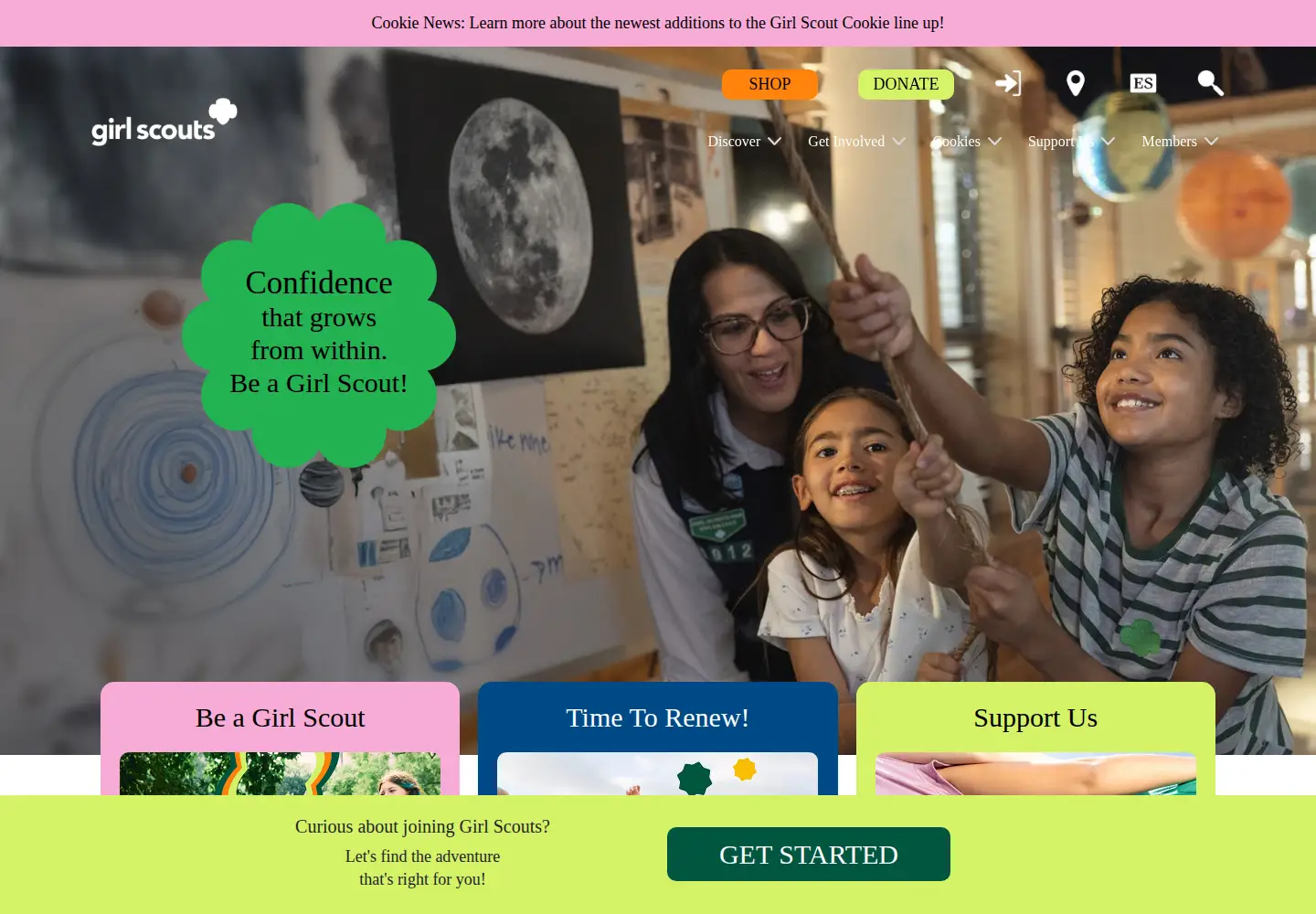 Screenshot of girlscouts.org