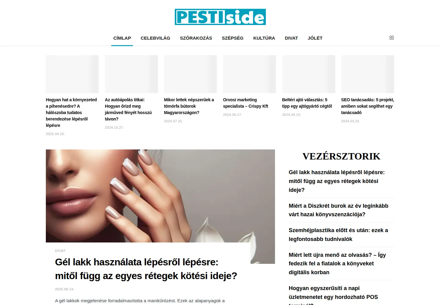 Screenshot of pestiside.hu