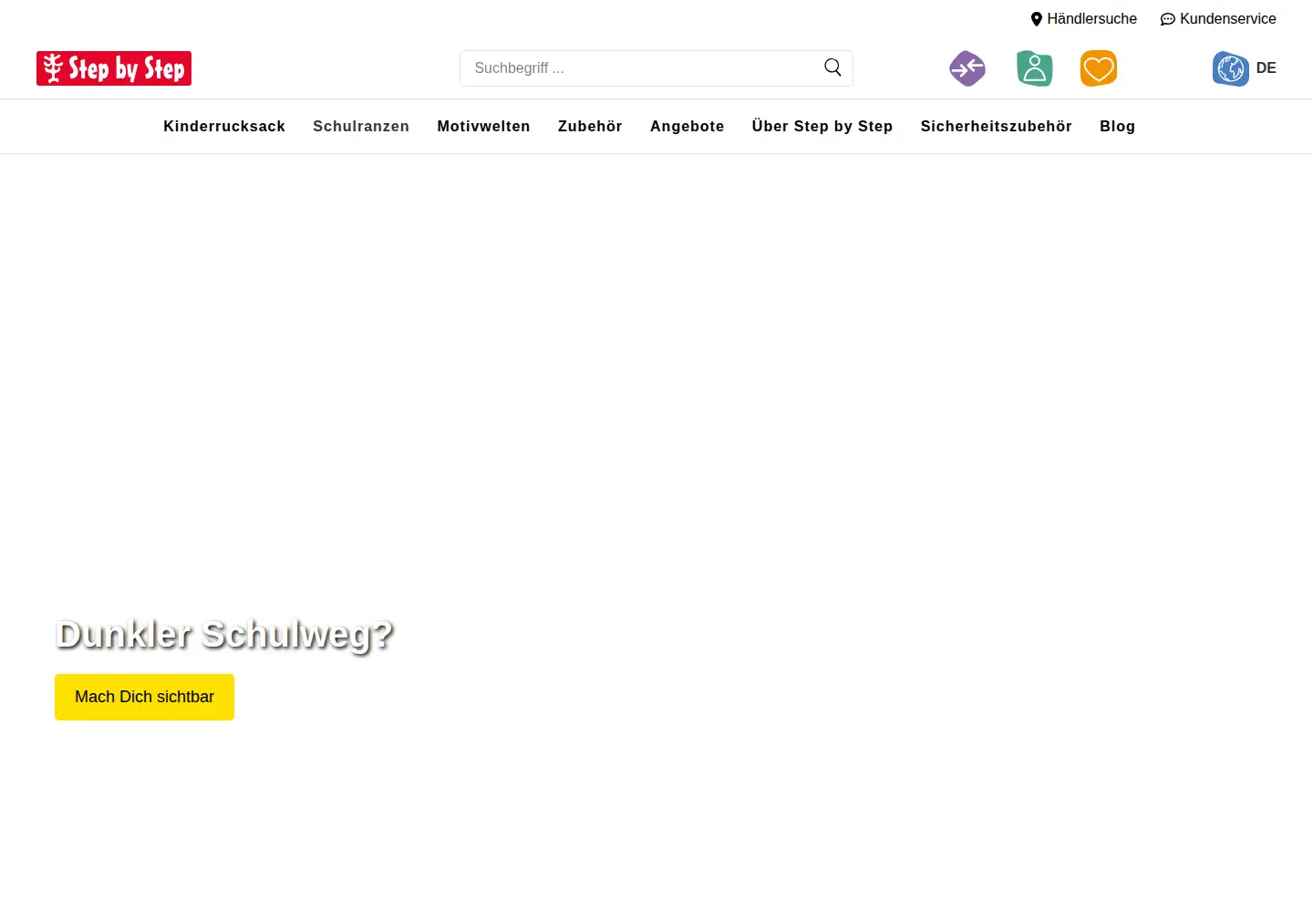 Captured homepage of stepbystep-schulranzen.com in the current scan