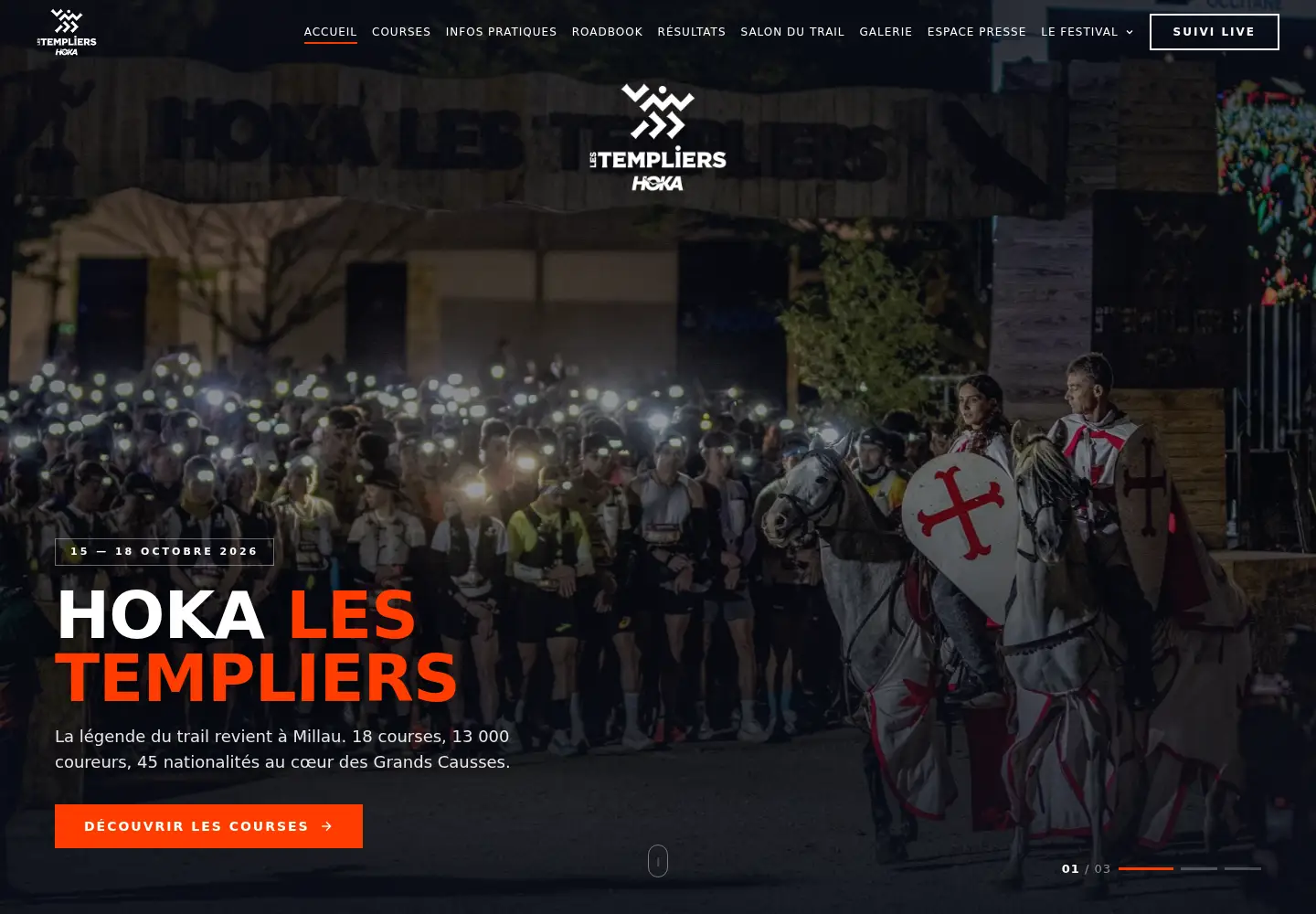 Screenshot of festivaldestempliers.com