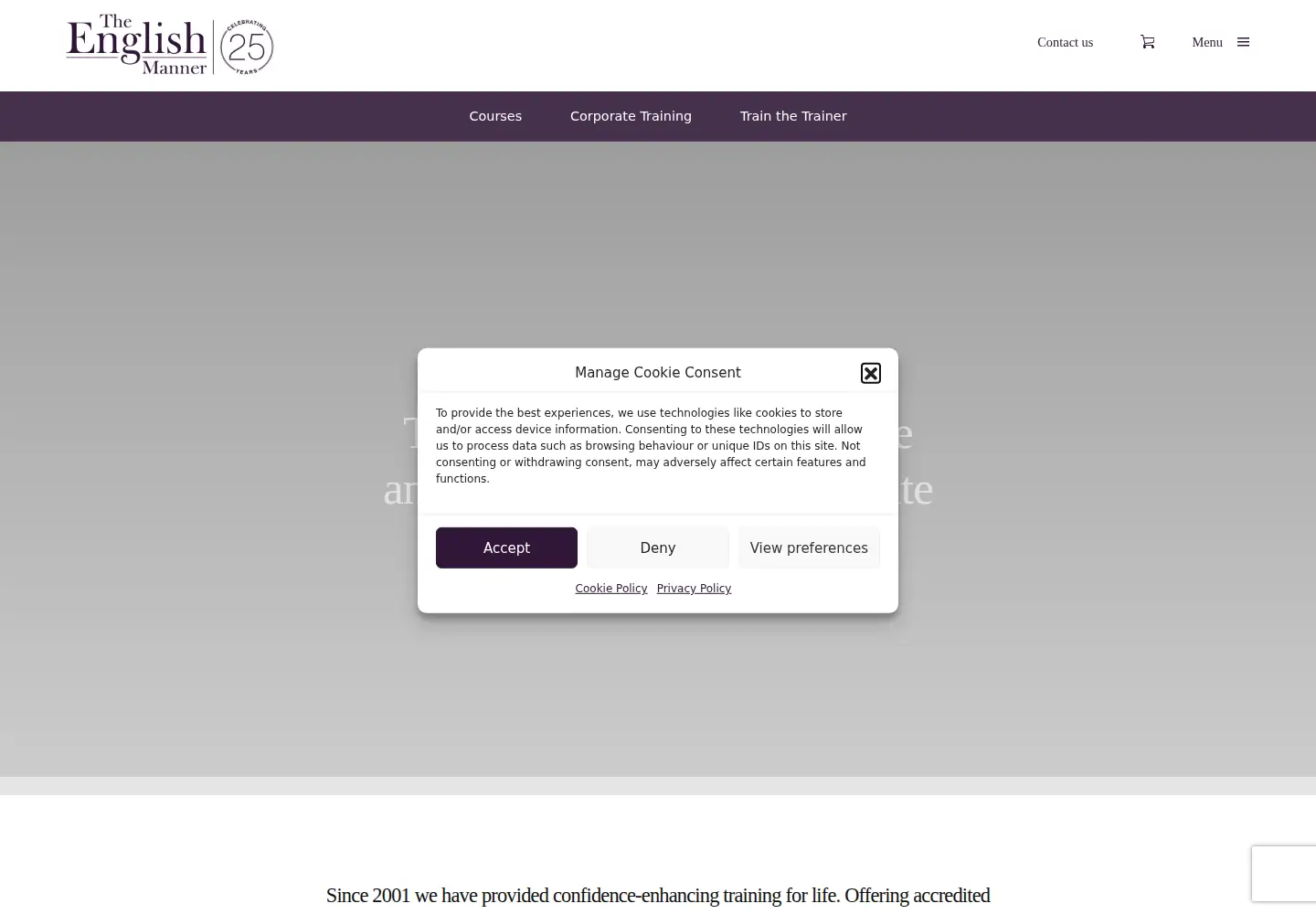 Screenshot of theenglishmanner.com
