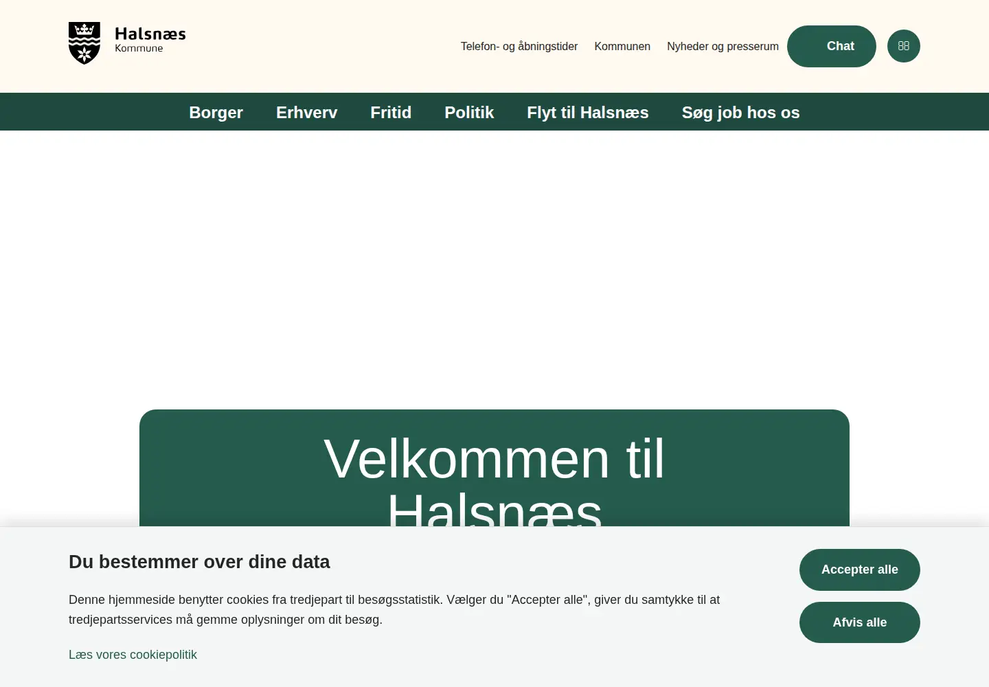 Captured homepage of halsnaes.dk in the current scan
